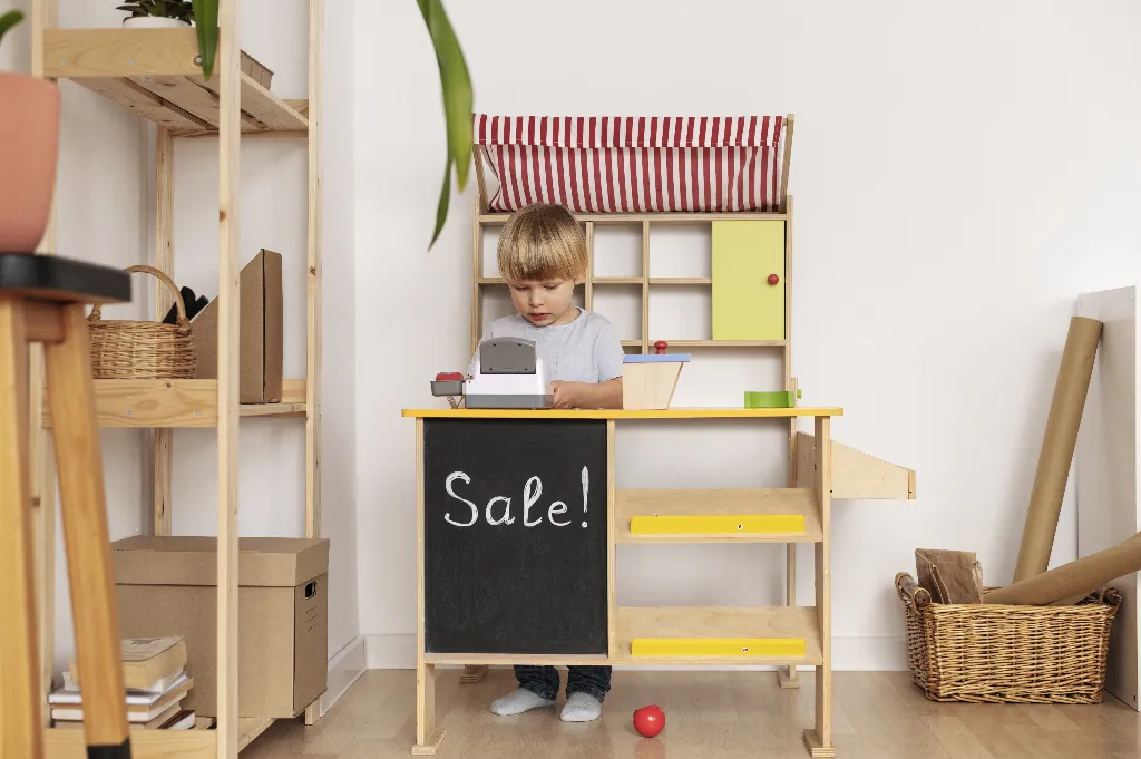 Child Playing Storekeeper