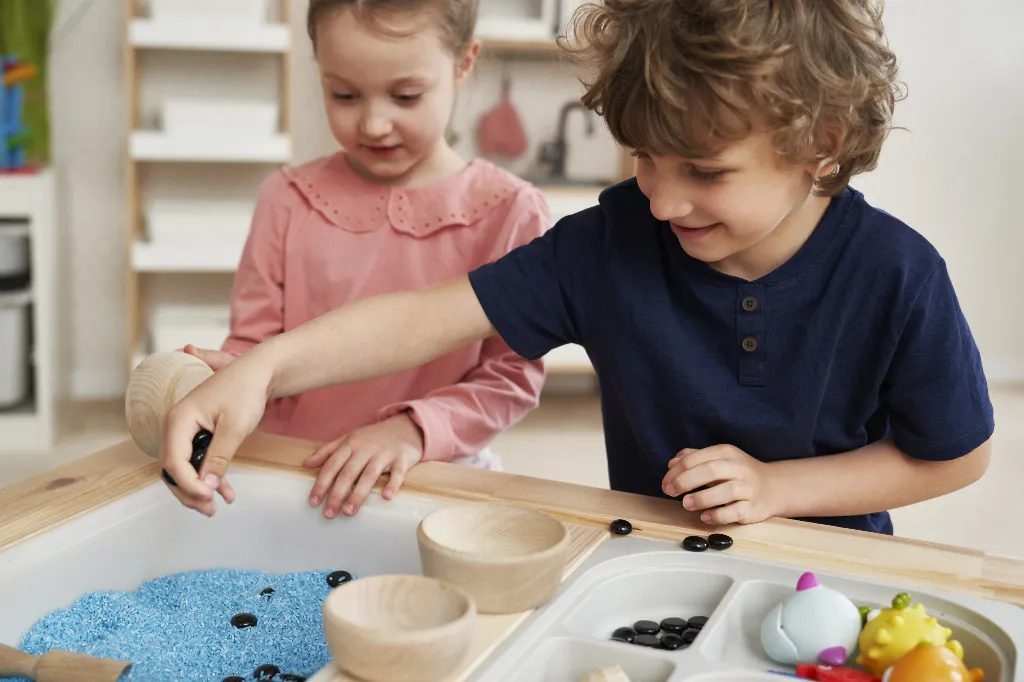 Children Engaged in Sensory Play