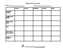 Preschool Weekly Lesson Plan Template