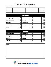 First Aid Kit Checklist. Admin. Safety.