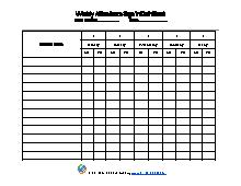 Weekly Sign In Sheet. Admin.