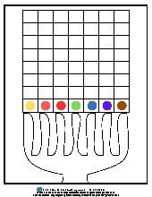 Menorah Flame Roll & Graph Activity. Preschool. Math.